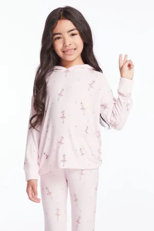 Allover Ballerinas Girls Pullover Hoodie