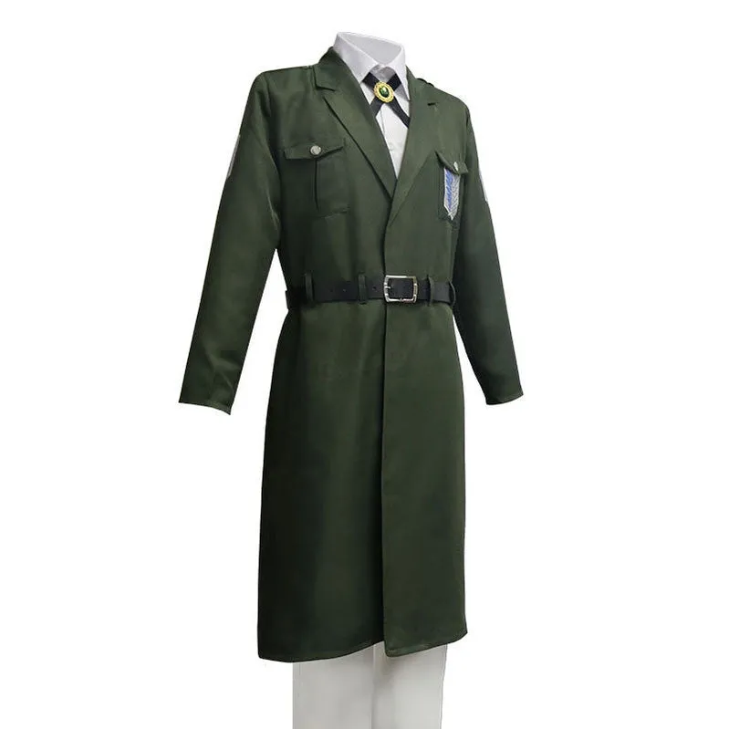 Anime Attack on Titan 4 Season Mikasa Ackerman Survey Corps Uniform Set Cosplay Costume