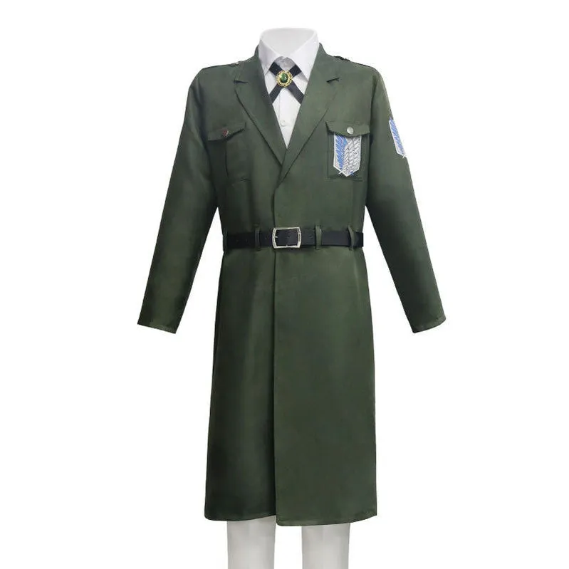 Anime Attack on Titan 4 Season Mikasa Ackerman Survey Corps Uniform Set Cosplay Costume