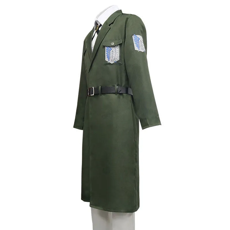 Anime Attack on Titan 4 Season Mikasa Ackerman Survey Corps Uniform Set Cosplay Costume