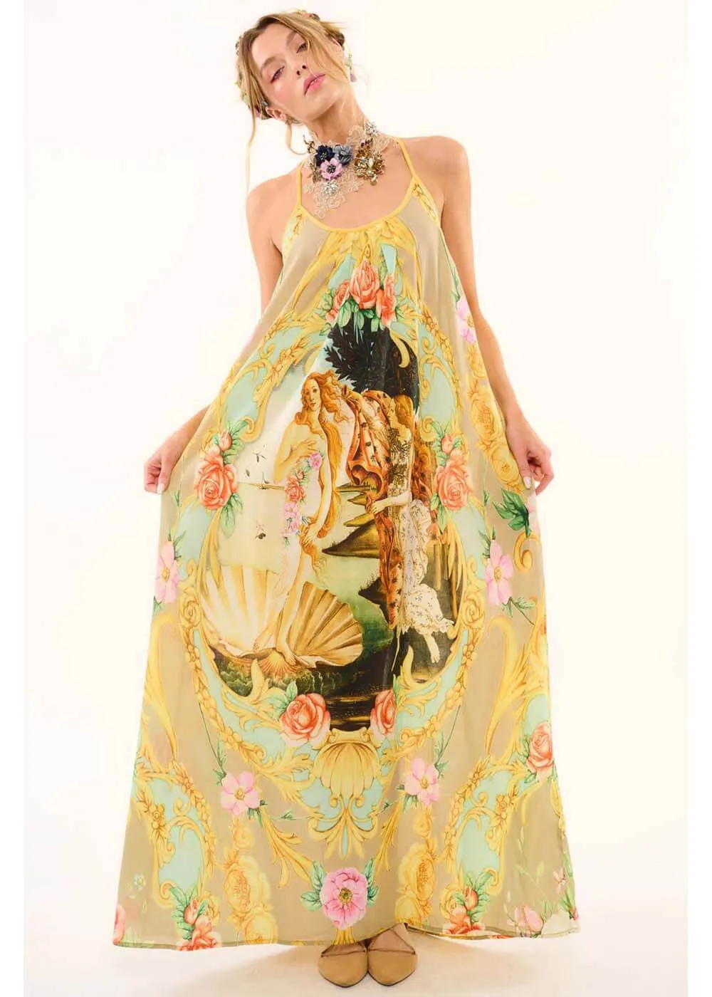 Aratta Birth Of Venus Maxi Jurk Pearl