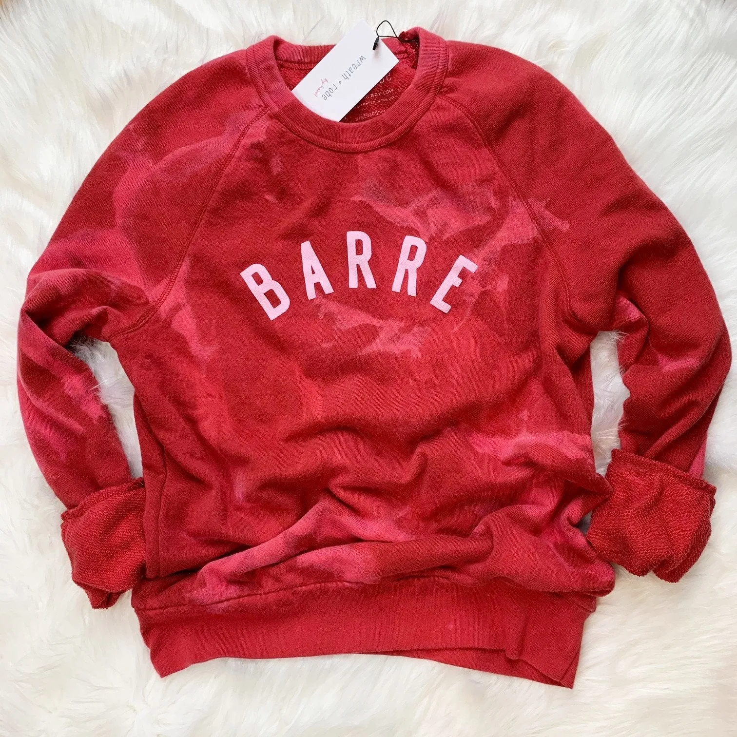 Barre Sweatshirt - Red Tie-Dye