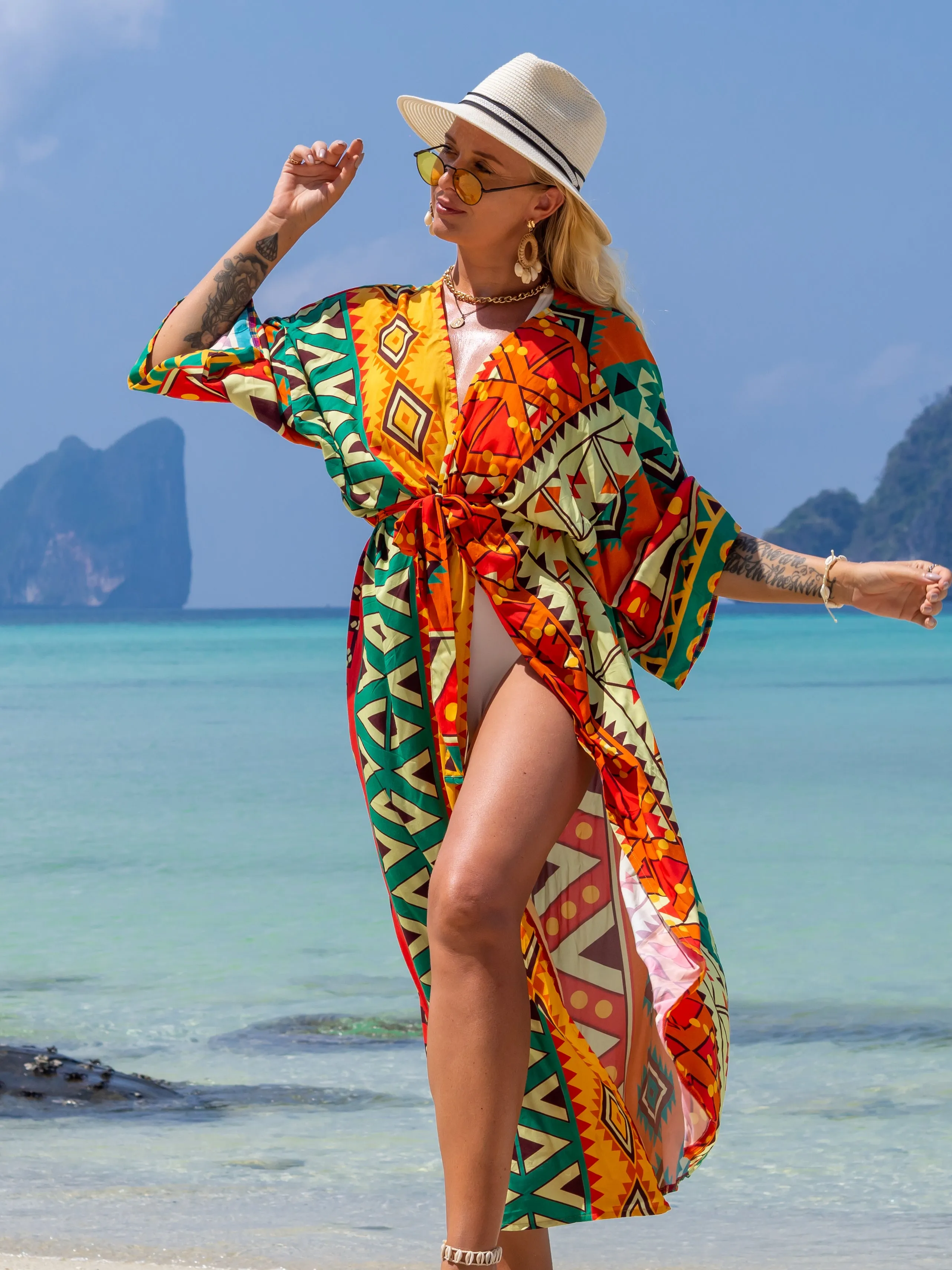 Bikini Kimono Cardigans: Long Swimwear Cover Ups