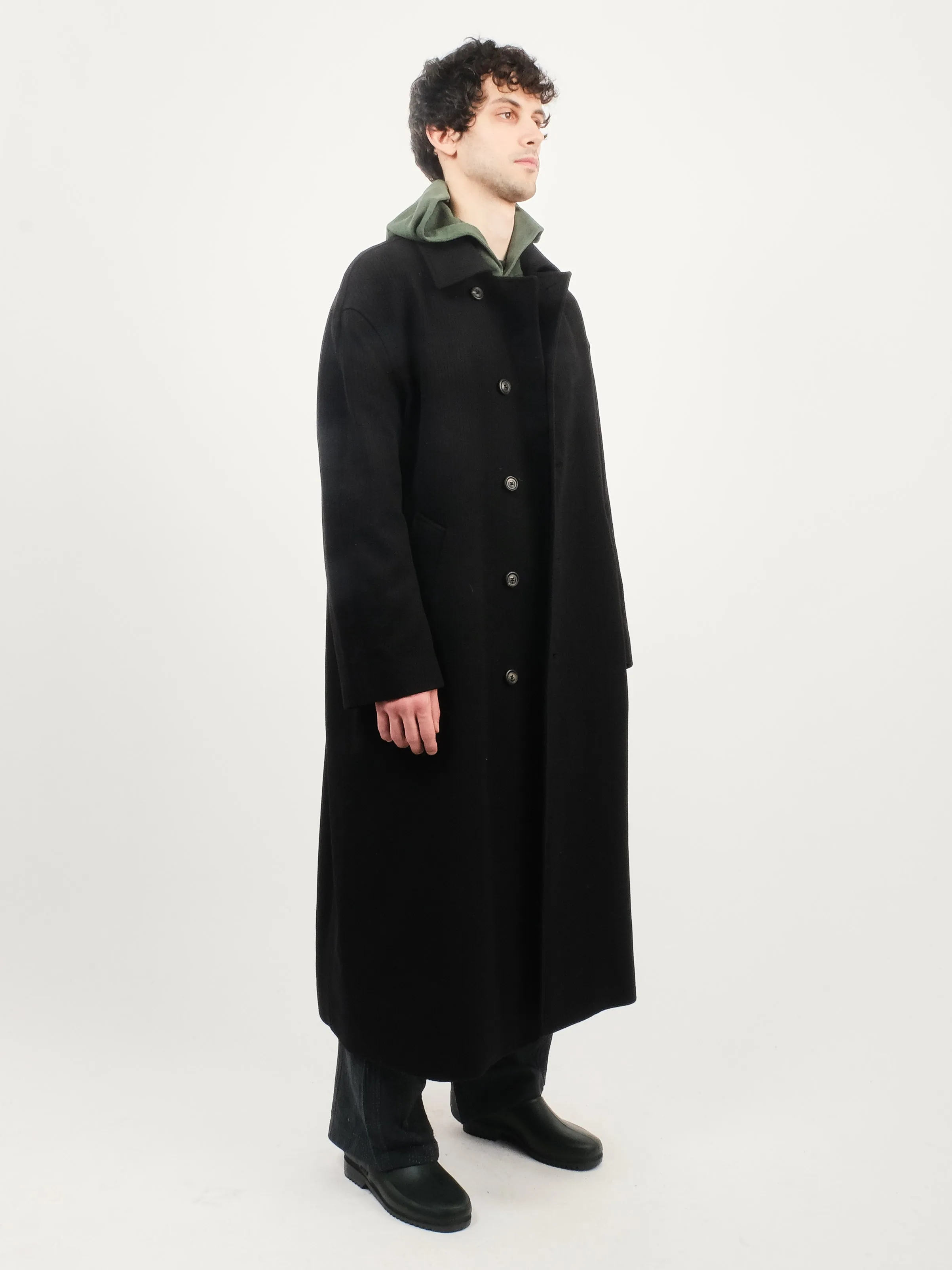 Black Jumbo Bedford Collapse Carcoat