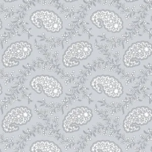 Blank Quilting Paisley Grey Cotton Prints