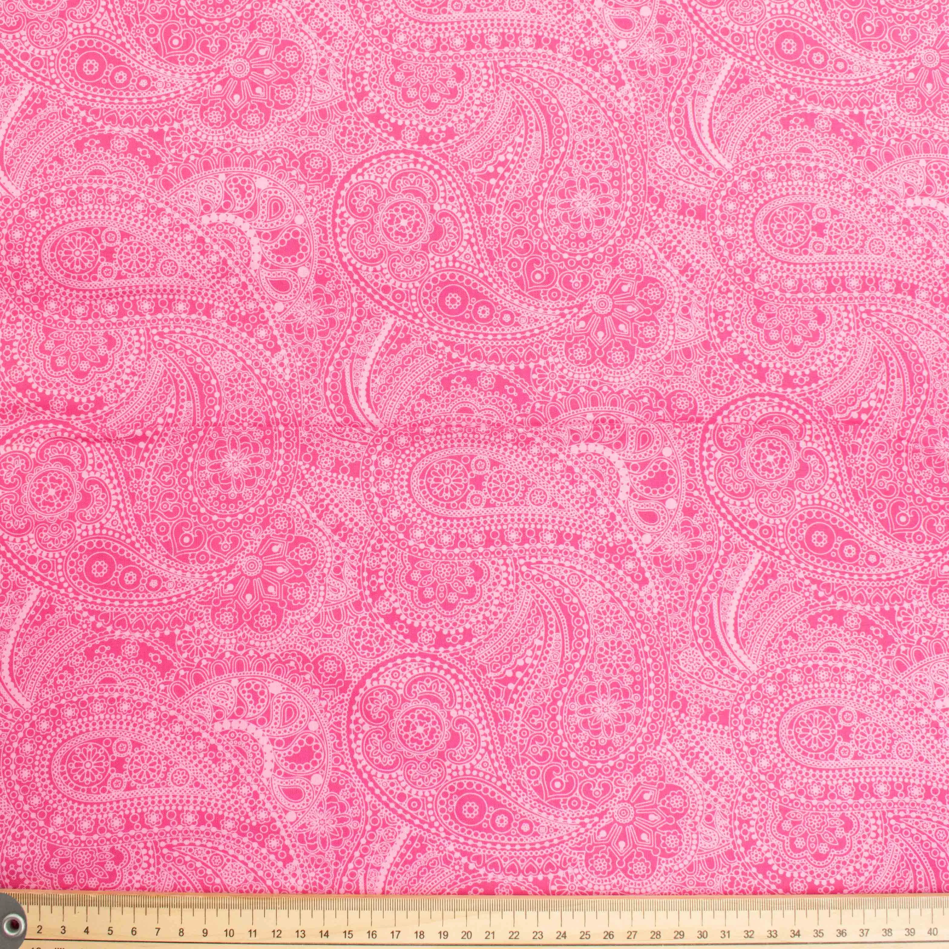 Blank Quilting Paisley Pink Cotton Prints