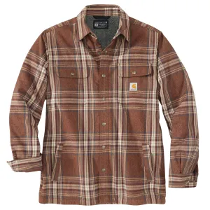 Carhartt Men's Relaxed Fit Flannel Sherpa-Lined Shirt Jac