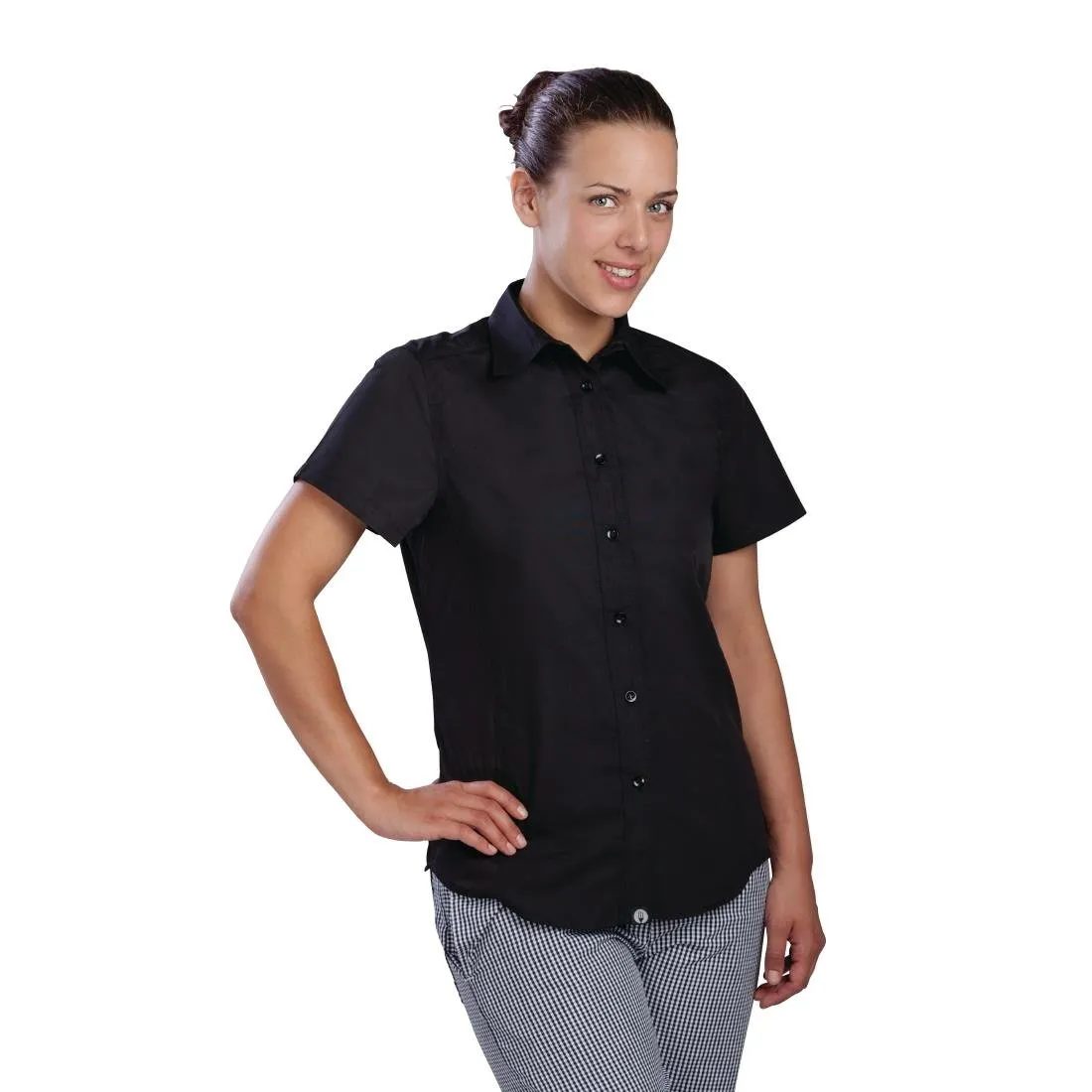 Chef Works Womens Cool Vent Chefs Shirt Black M - B181-M