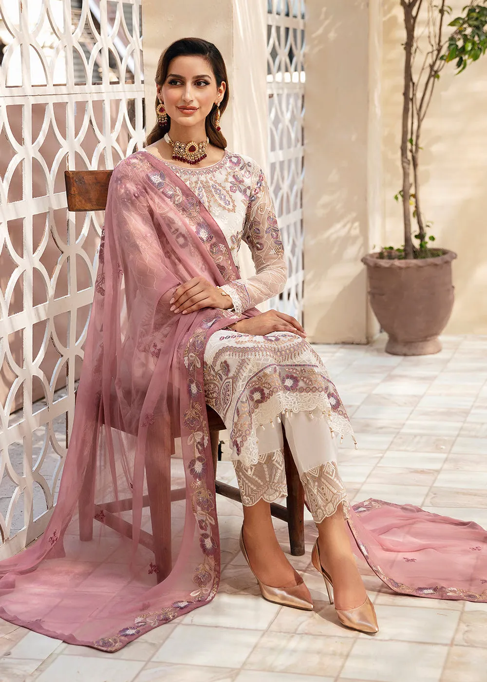 Chevron Luxury Chiffon Collection 24 by Ramsha | A-902