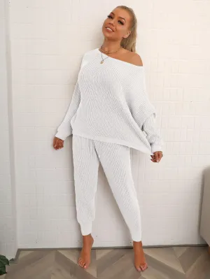 Elegant Knit Loungewear Ensemble