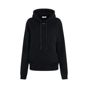 Embroidered Stitch Arrow Regular Fit Hoodie in Black