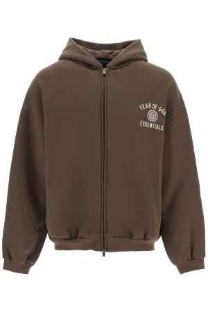 Embroidered Zip-Front Hoodie