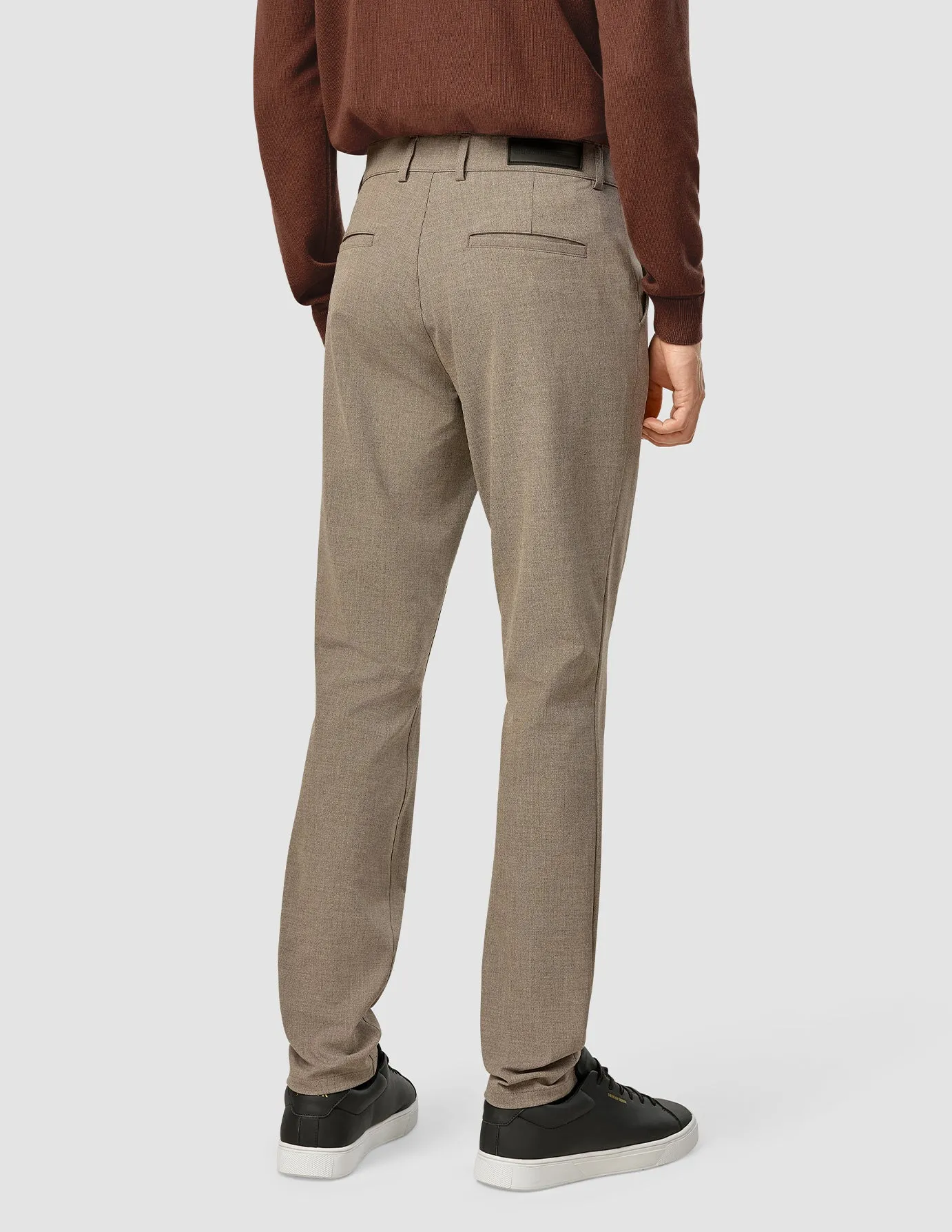 Essential Pants Slim Dark Beige Melange