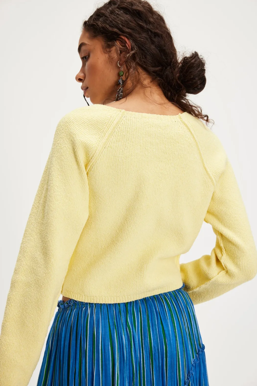 Free People Sydney Shrunken Cardi - Sunshine Time