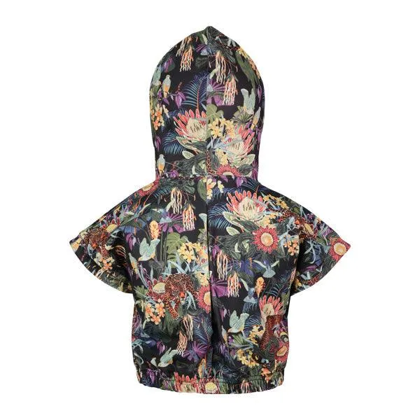 GIRLS MULTICOLOUR SHORT SLEEEVE HOODIE