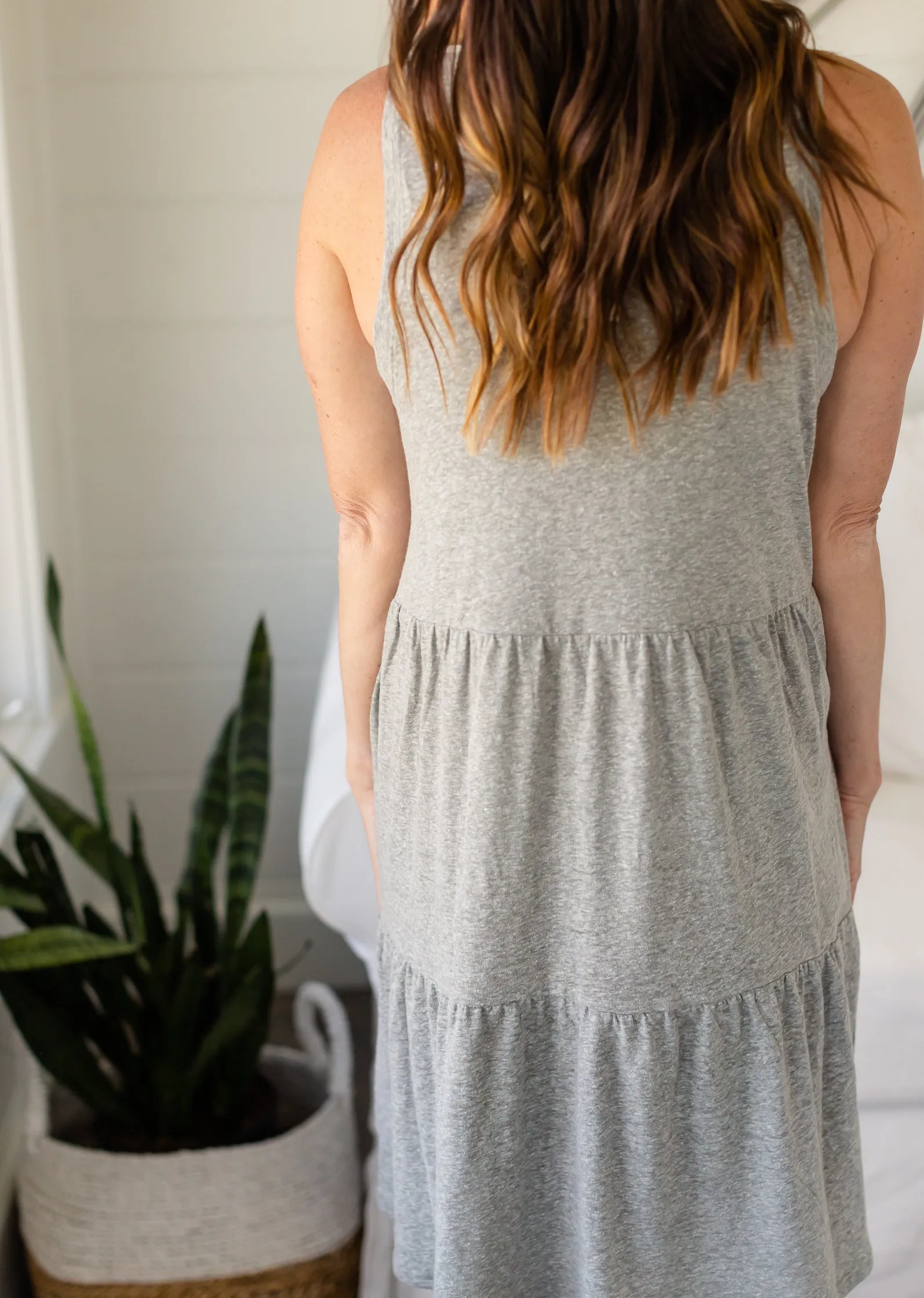 Gray Tiered Midi Dress - FINAL SALE