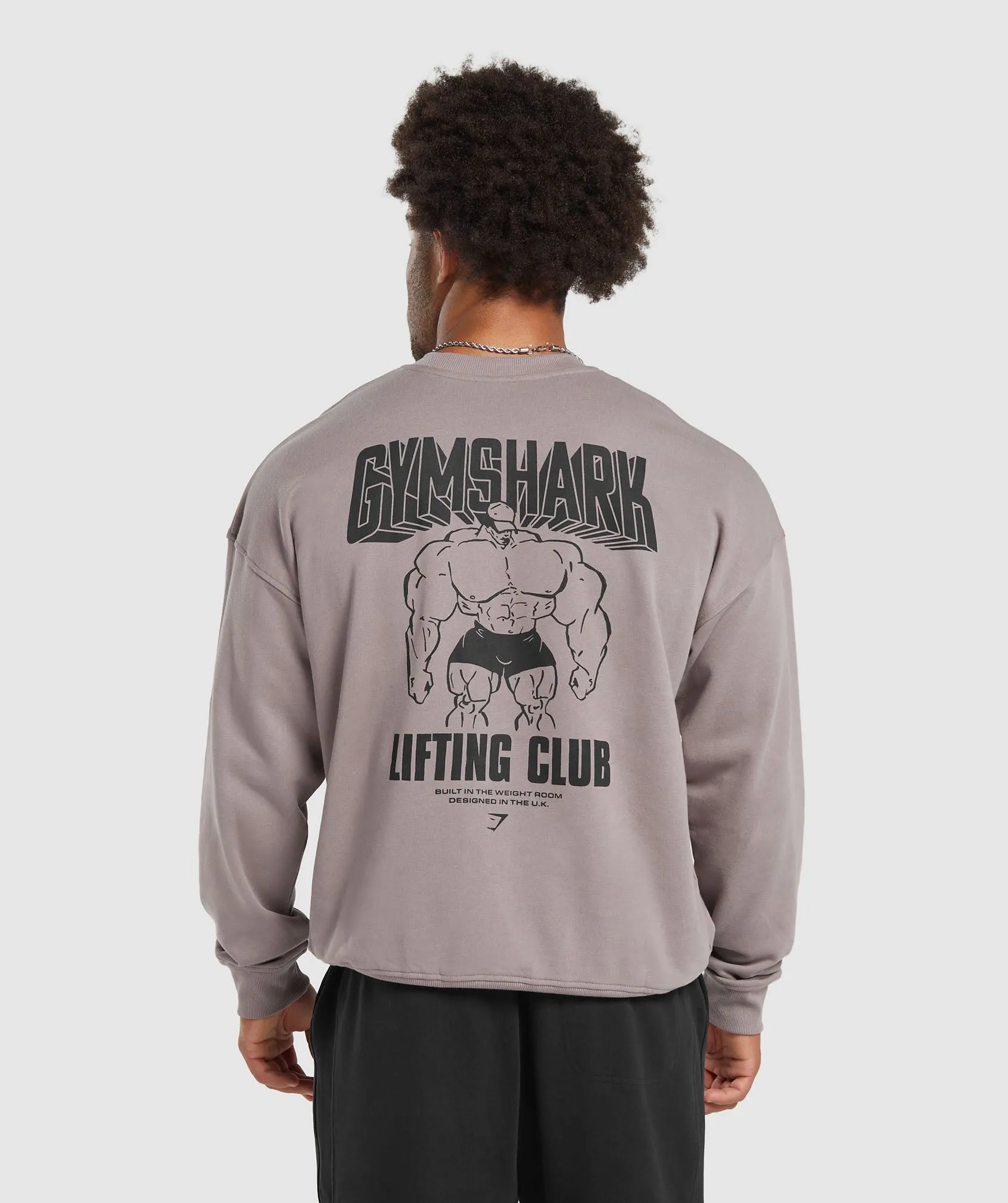 Gymshark Cartoon Lifting Crew - Washed Mauve