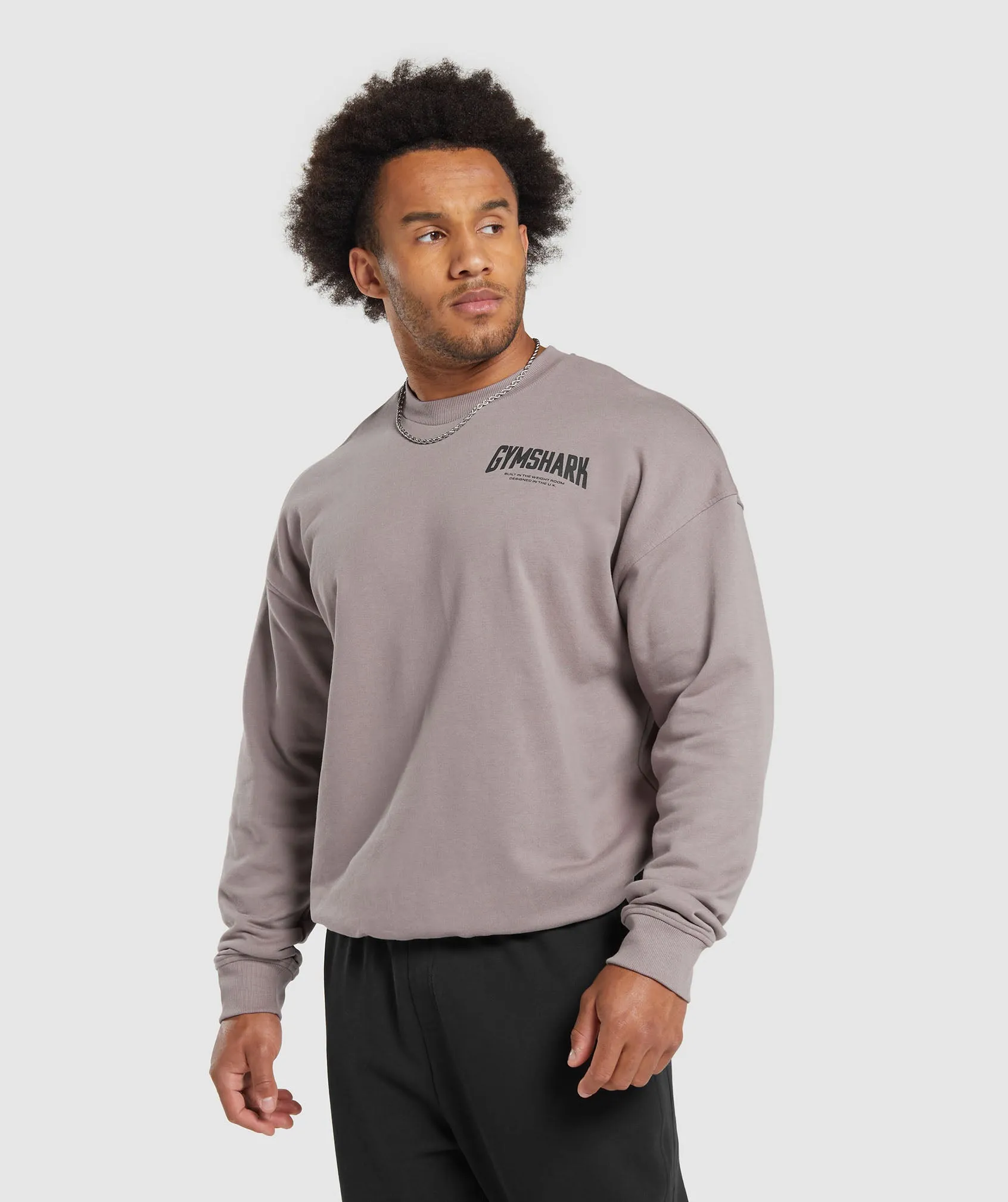 Gymshark Cartoon Lifting Crew - Washed Mauve