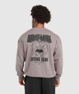 Gymshark Cartoon Lifting Crew - Washed Mauve