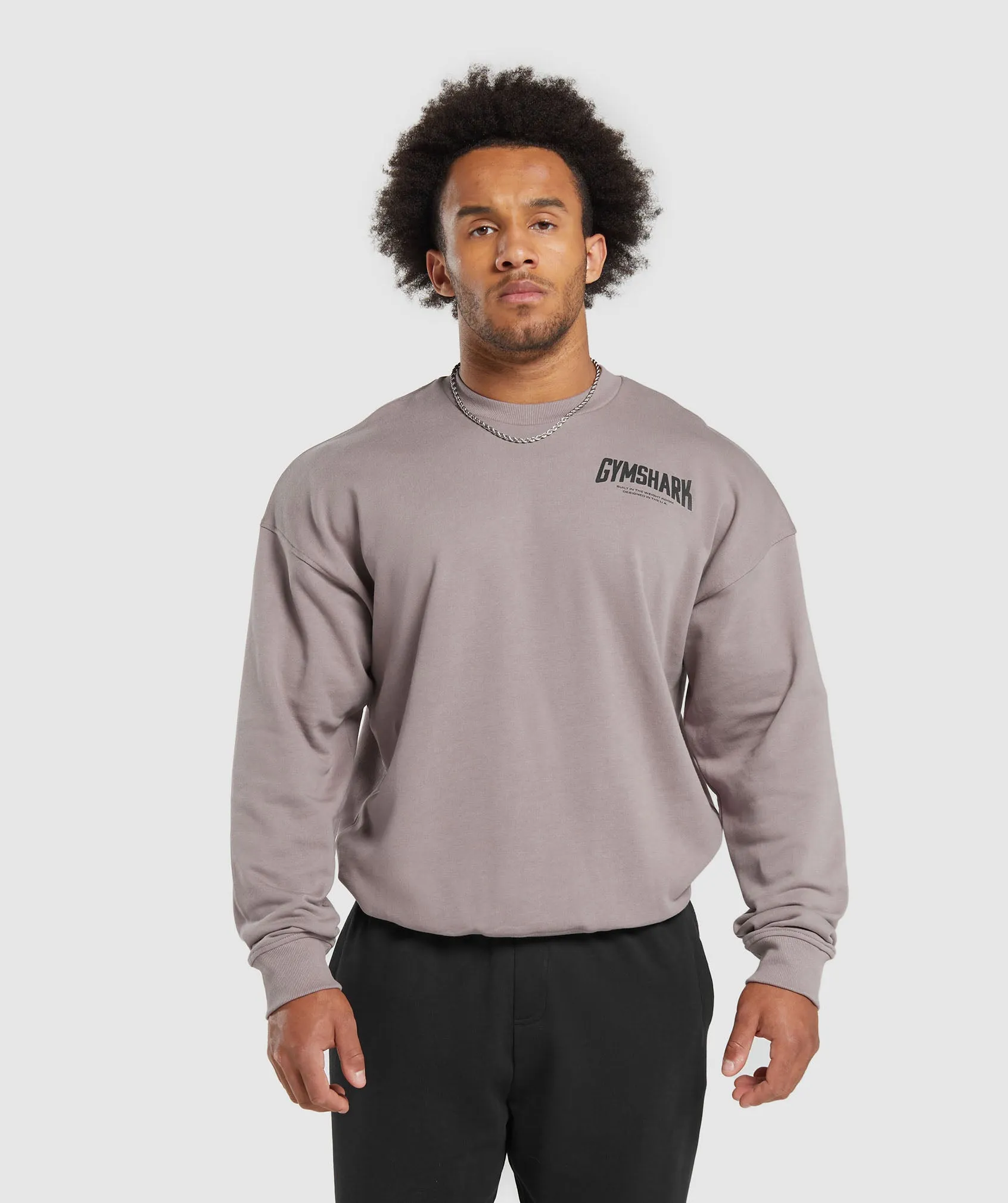 Gymshark Cartoon Lifting Crew - Washed Mauve