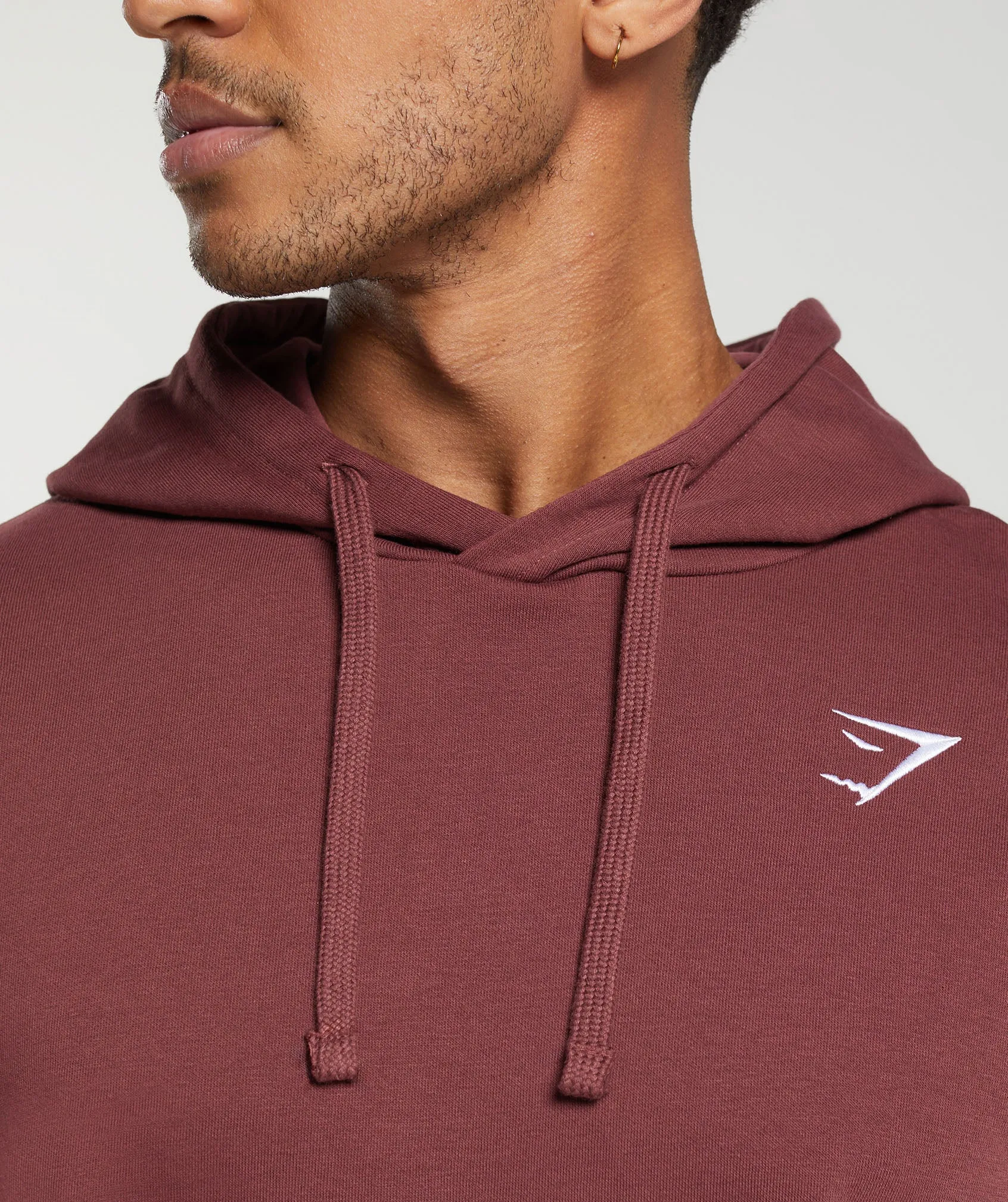 Gymshark Crest Oversized Hoodie - Burgundy Brown