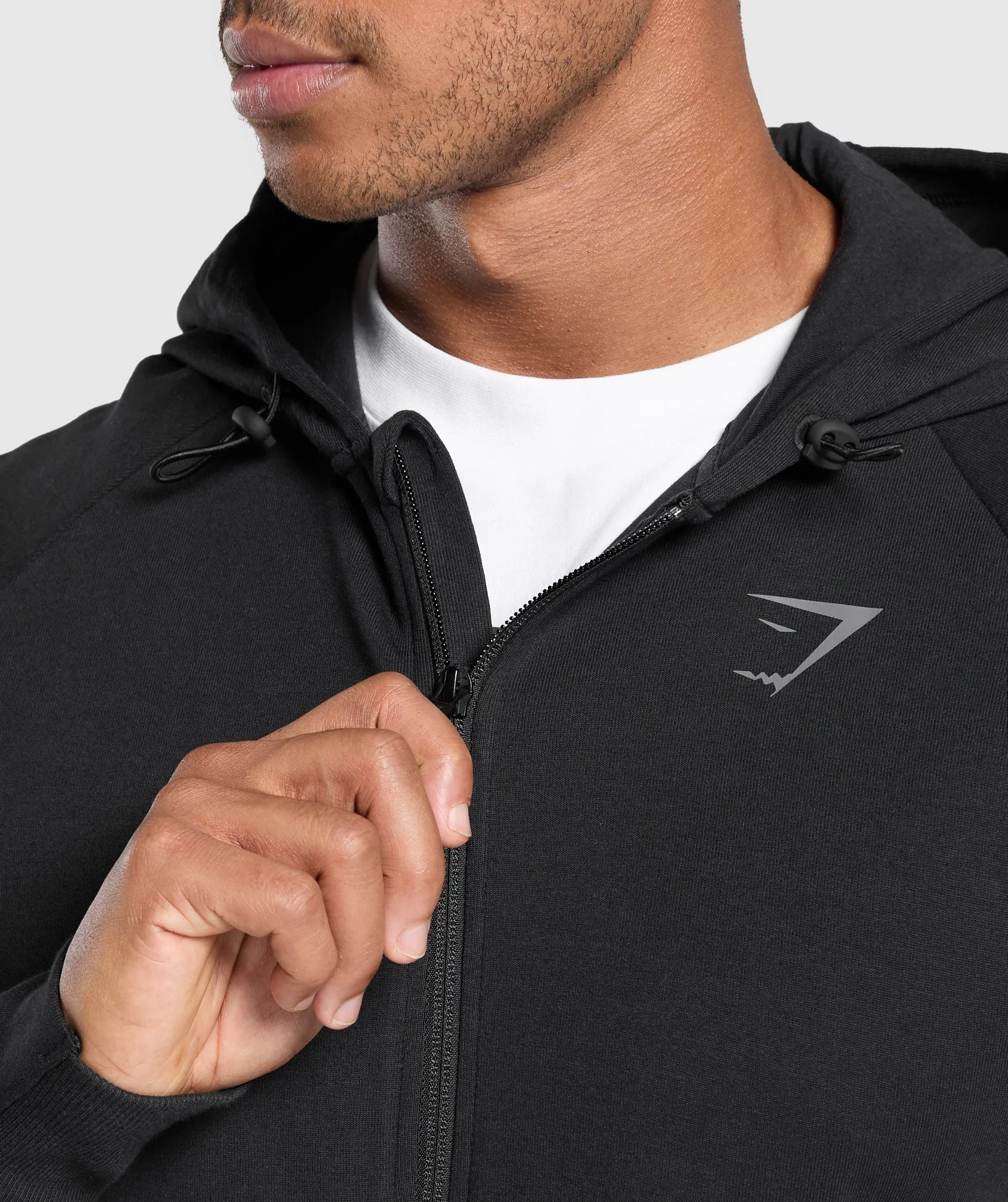 Gymshark Tech Knit Zip Up Hoodie - Black