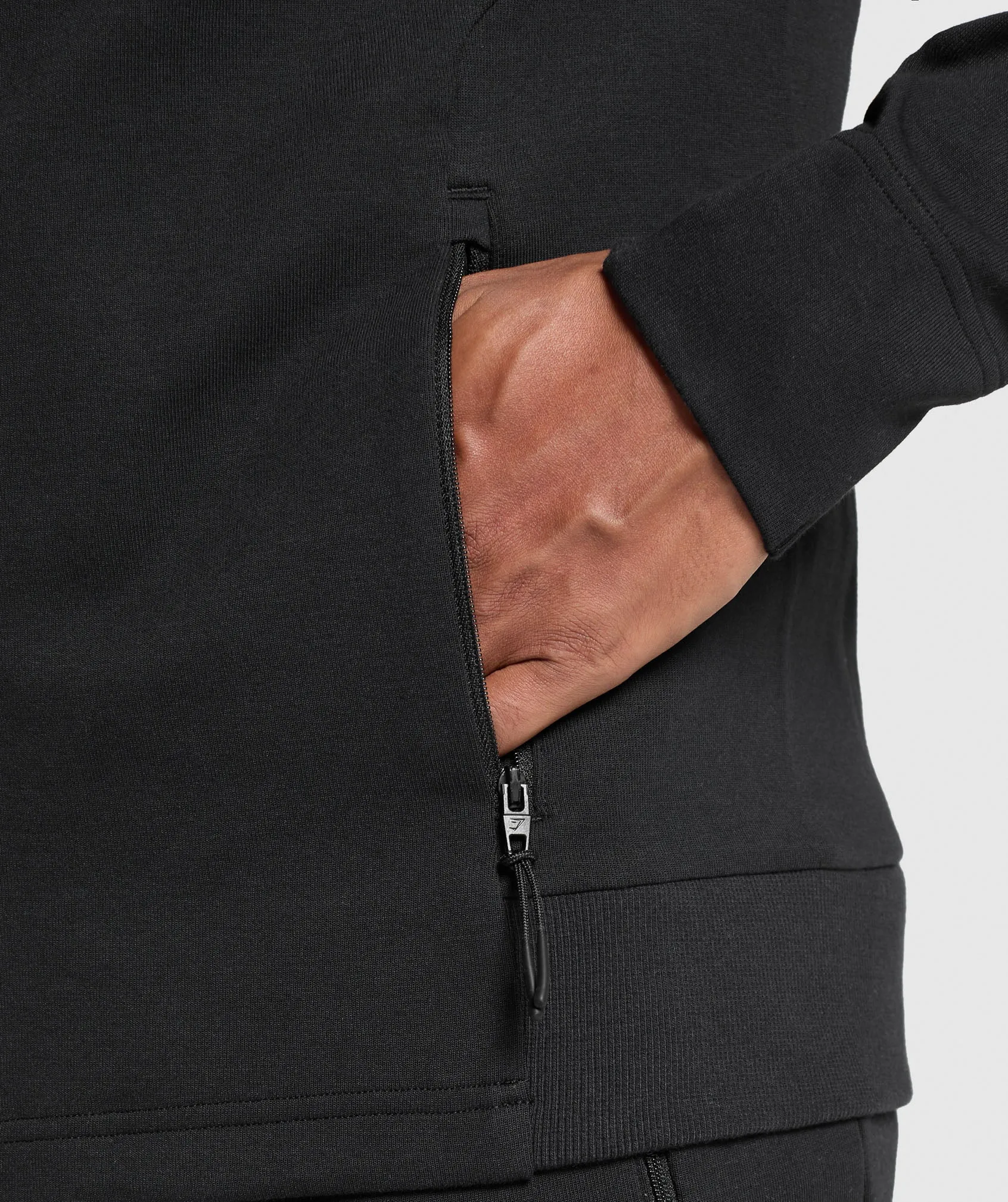 Gymshark Tech Knit Zip Up Hoodie - Black