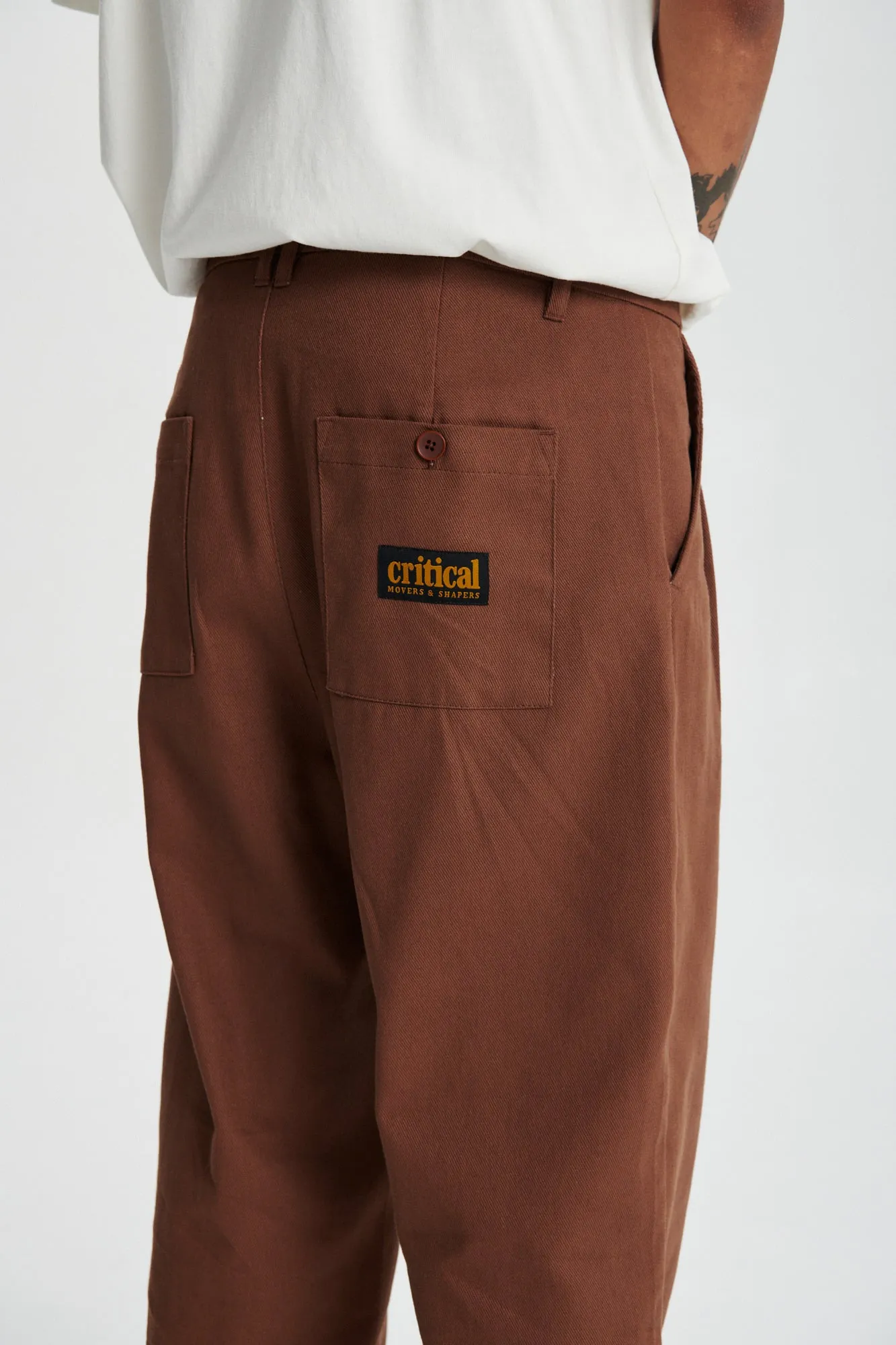 Harro Pleat Pant - Brown