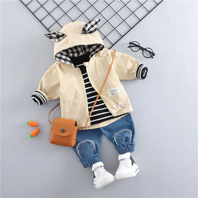 HYLKIDHUOSE 2019 Spring Baby Girls Boys Clothing Sets Toddler Infant Clothes Suits Casual Coats T Shirt Pants Children Costume