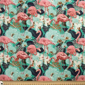 Island Prints Collection Pink Flamingo Cotton Prints