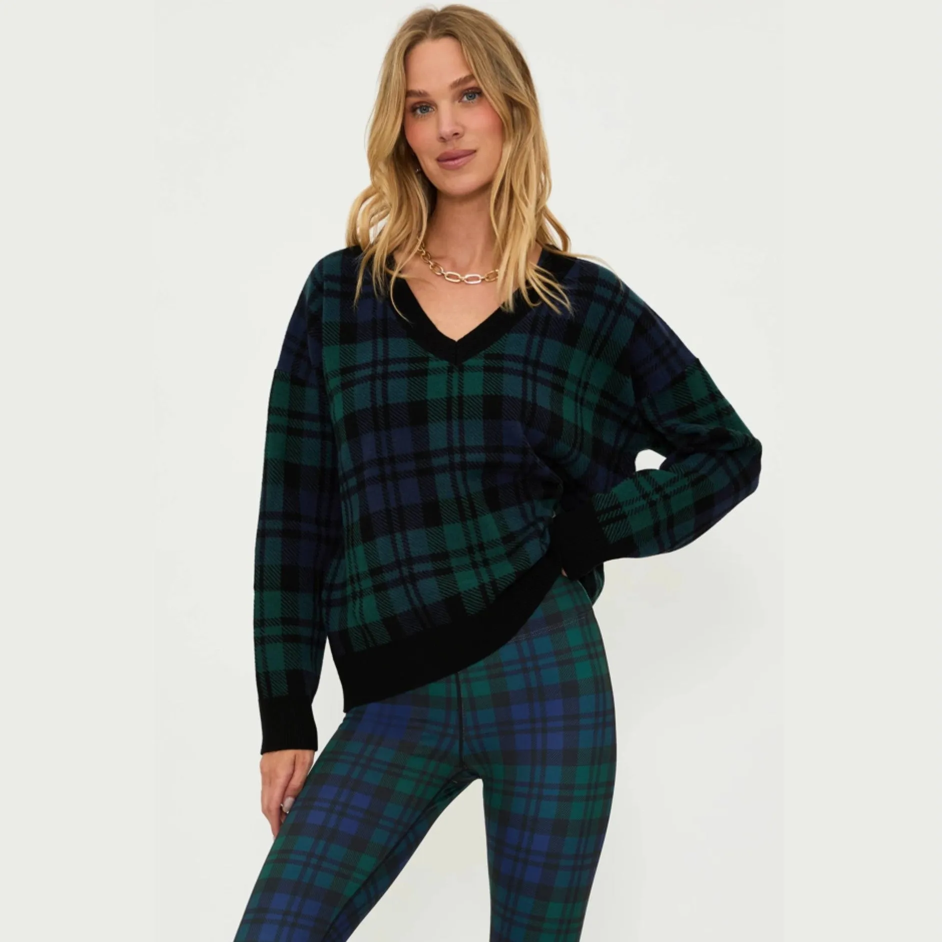 Joey Sweater - Wintergreen Plaid