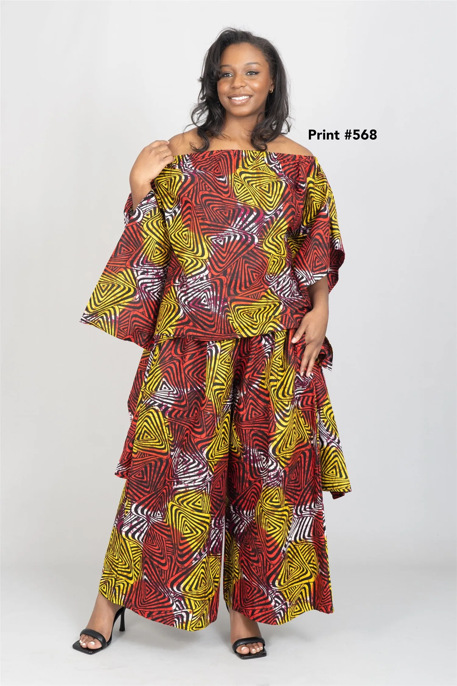 KaraChic 7737 Authentic African Print 2pc Pant Set