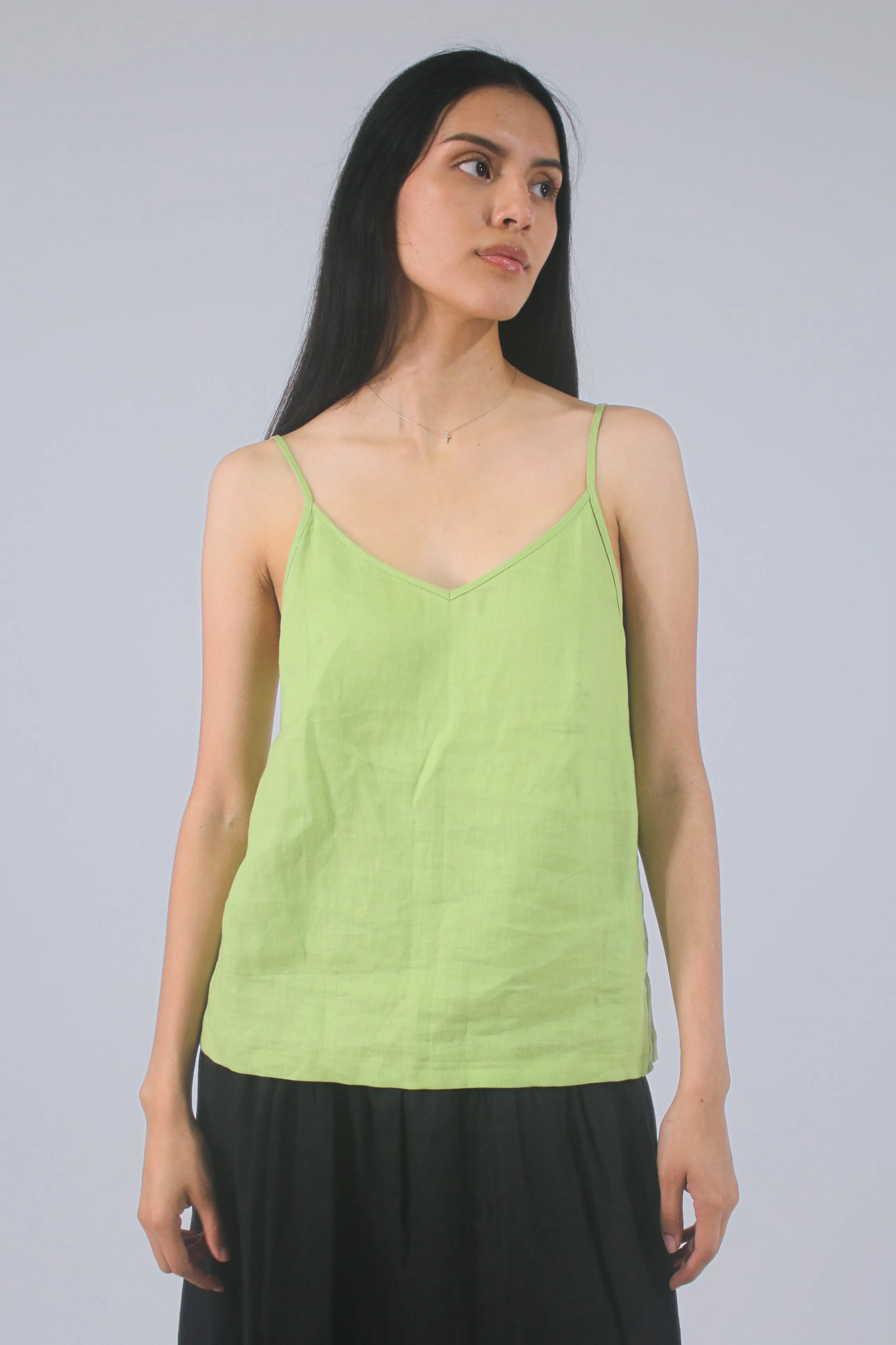 Kathy 100% Linen V-Neck Top