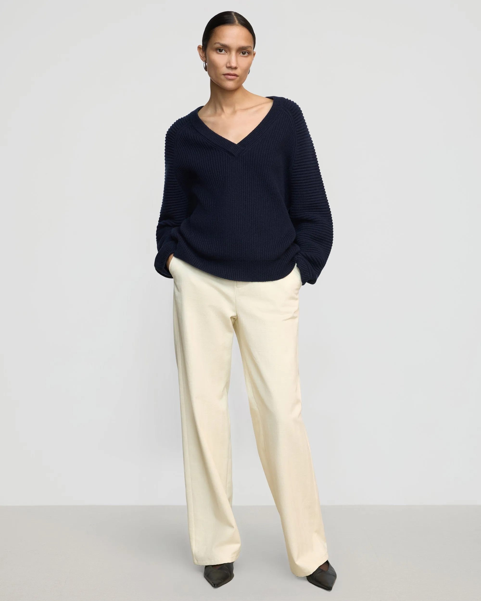 Malala Organic Cotton-Wool Ottoman Sweater