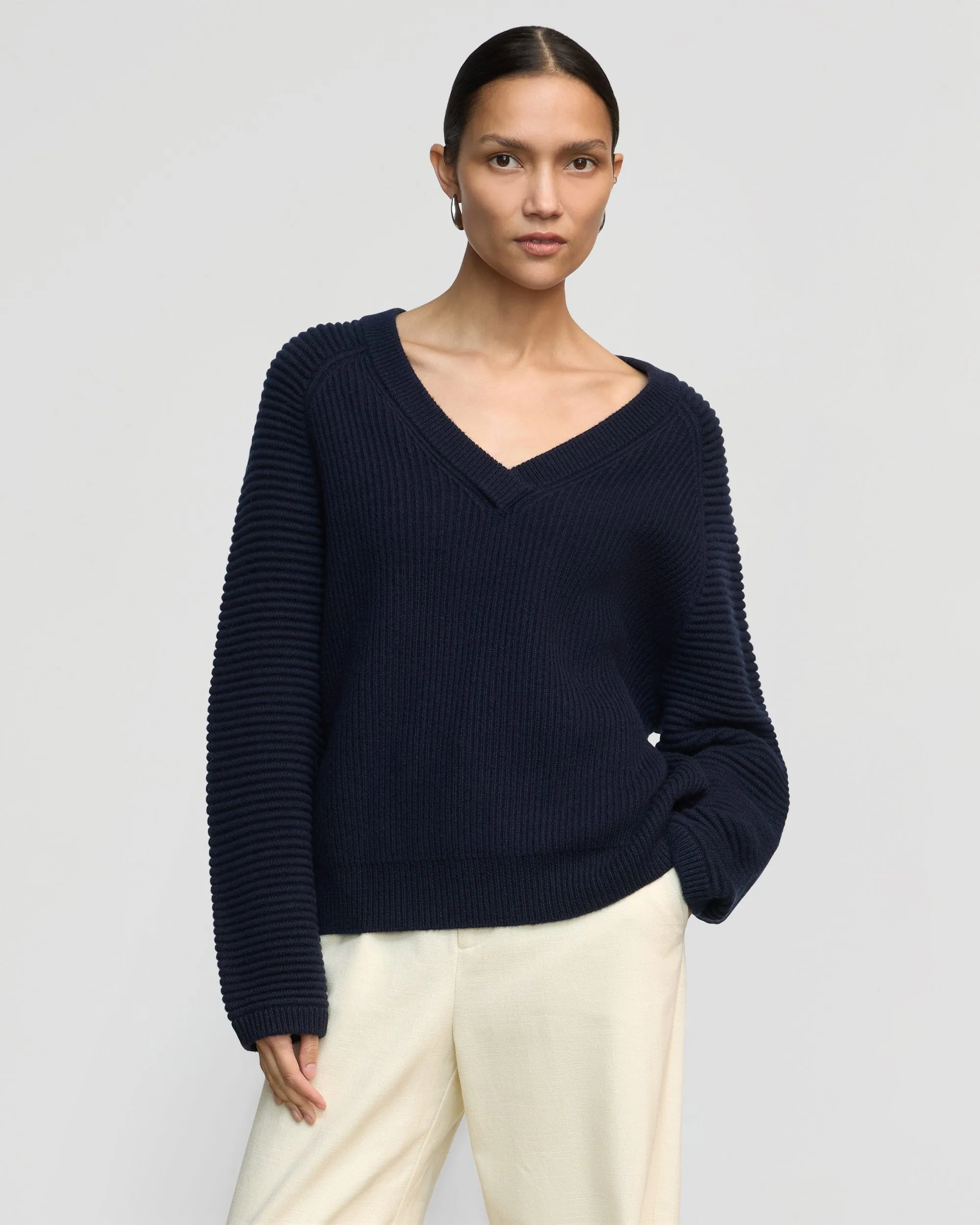 Malala Organic Cotton-Wool Ottoman Sweater