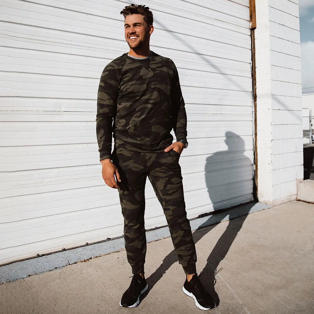 Men's At Ease Joggers, Green Camo