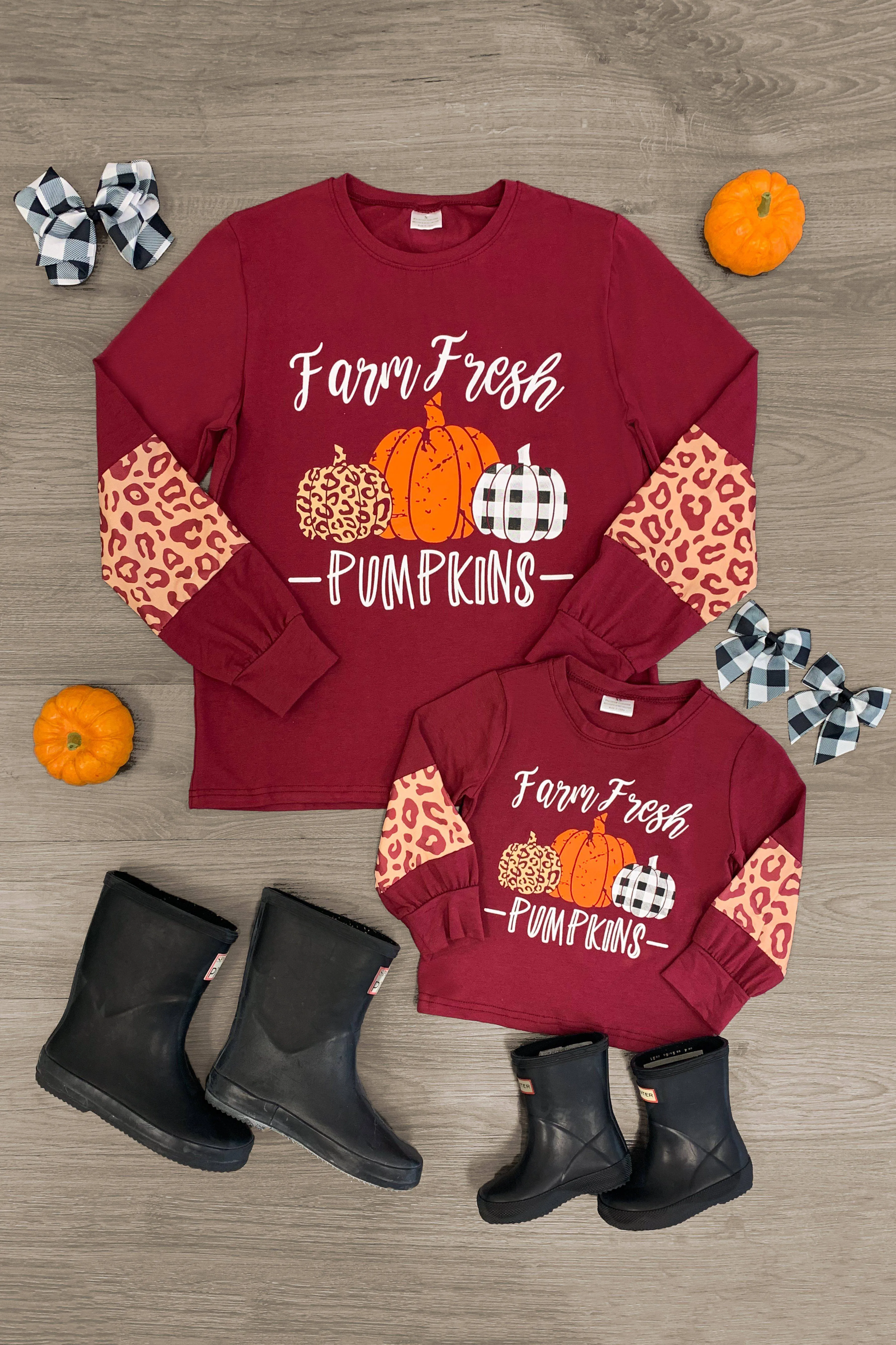 Mom & Me - "Farm Fresh Pumpkins" Pullover