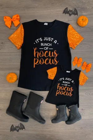 Mom & Me - "It's Just a Bunch of Hocus Pocus" Sequin Sleeve Top