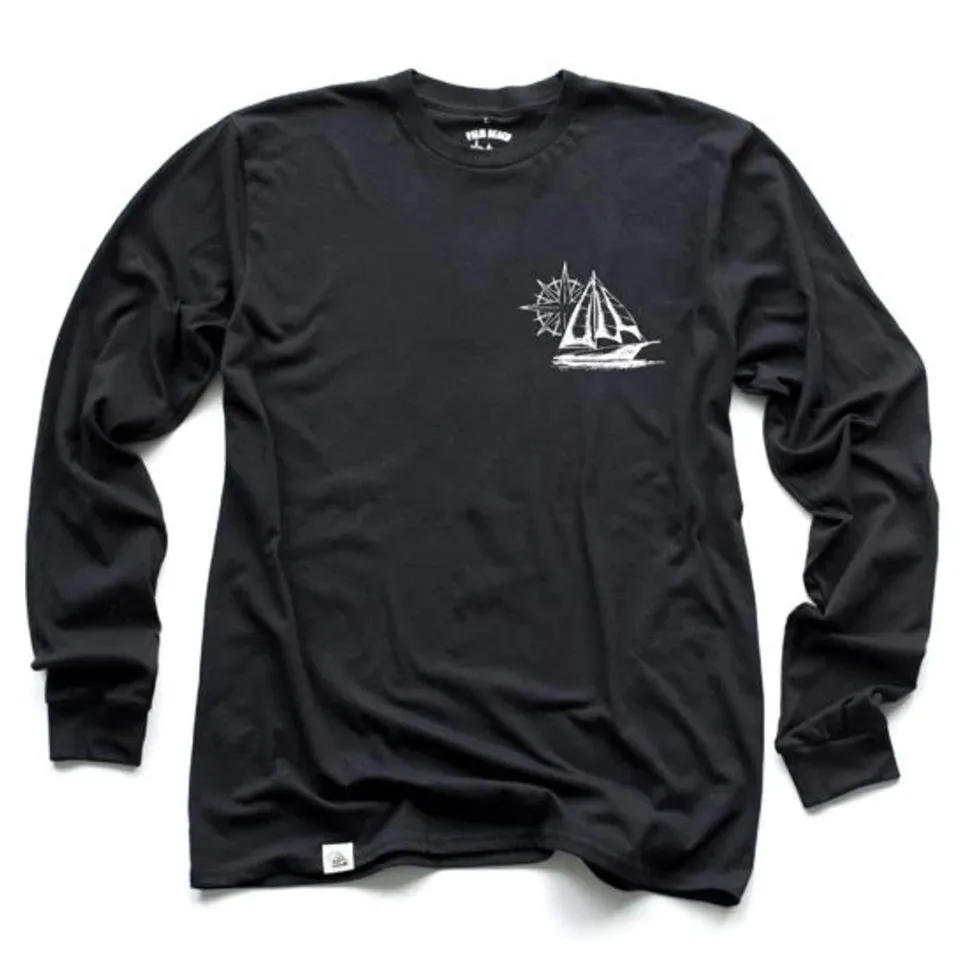 Nautical Sailing Long Sleeve Dark Shirt (w/ Free Necklace)