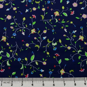 Navy Turkish Floral Cotton Print