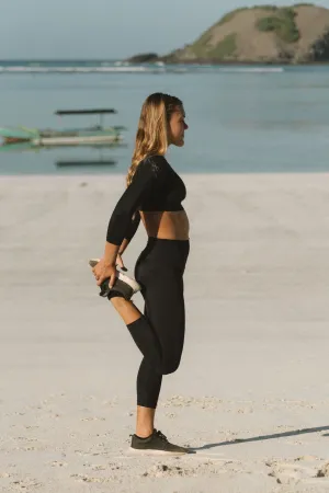 Noserider Surf Leggings in Black