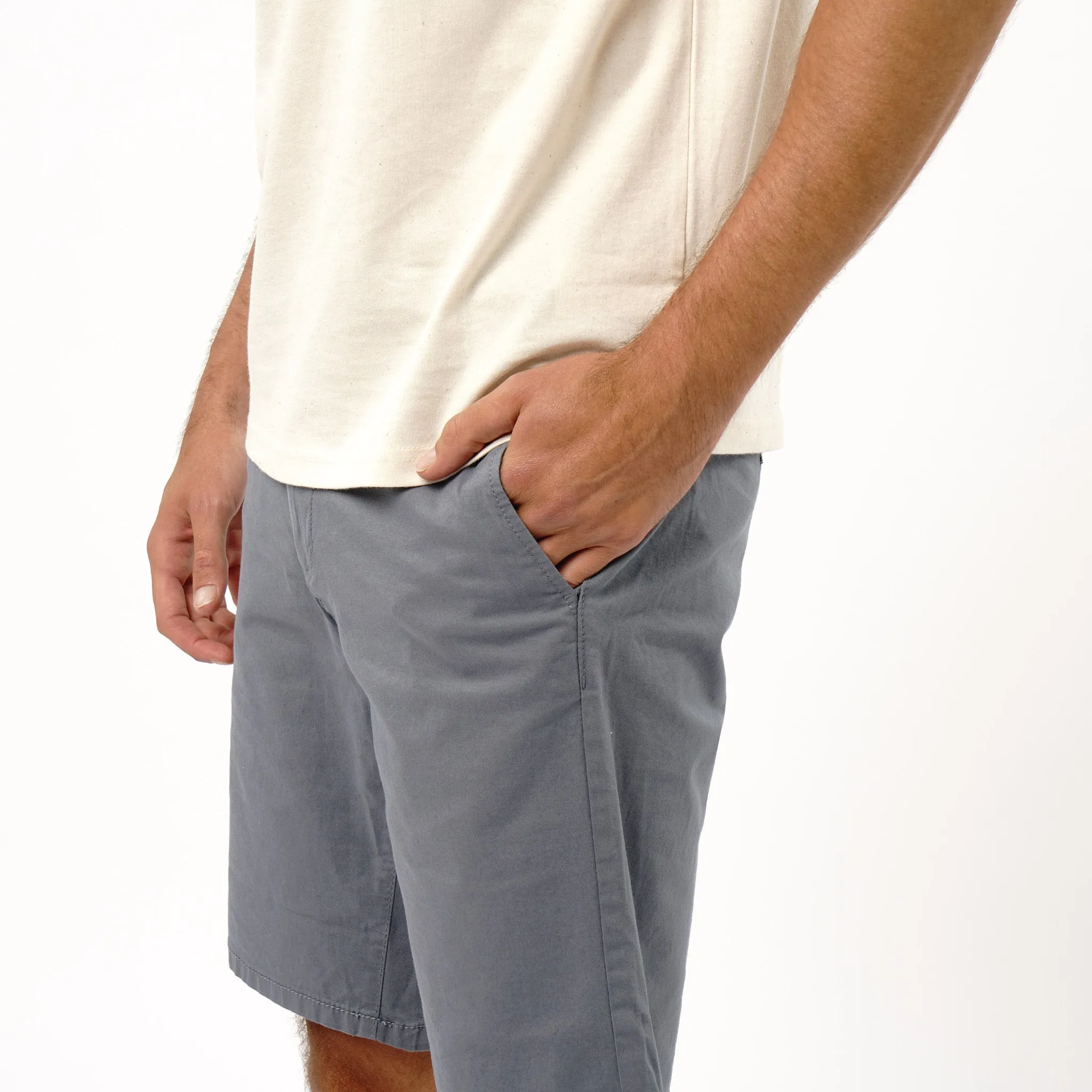 Omnitau Men's Prepster Organic Cotton Chino Shorts - Mid Grey