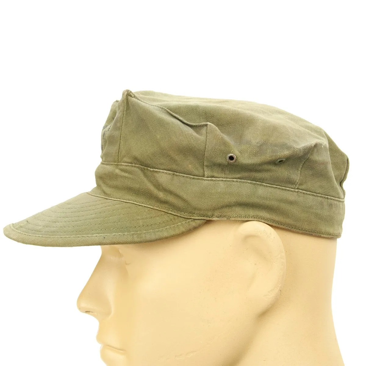 Original U.S. WWII USMC HBT Herringbone Twill P44 Utility Combat Uniform with P44 Cap