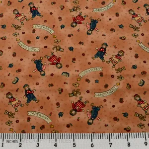 Peach Best Friends Cotton Print