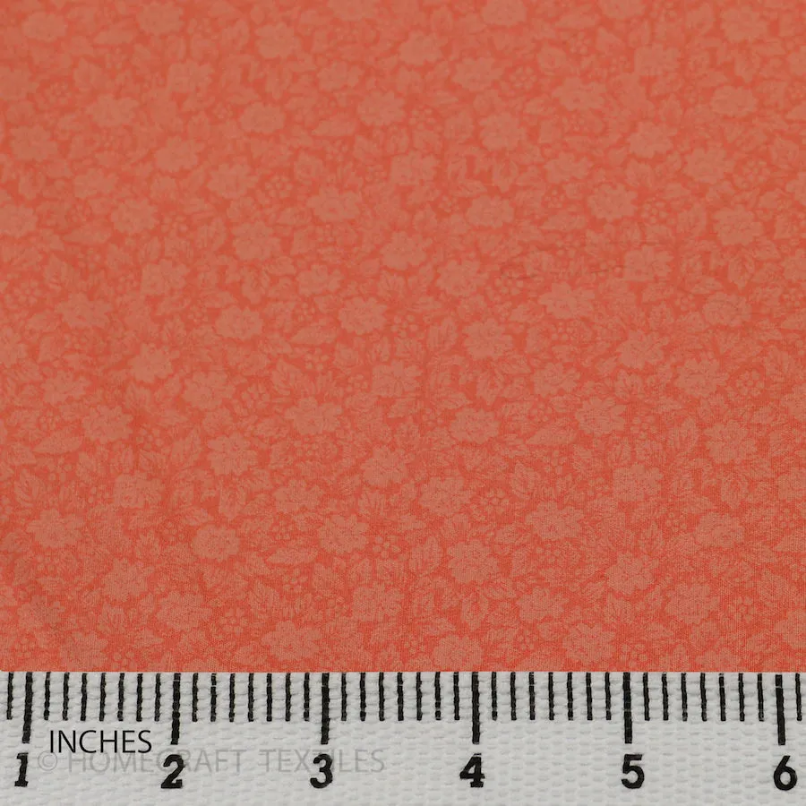 Peach Mini Floral Cotton Print