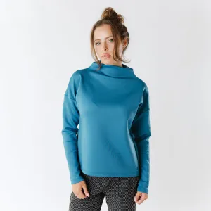 Peacock Blue Cardiff Pullover