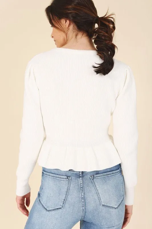 Peplum Sweater Top