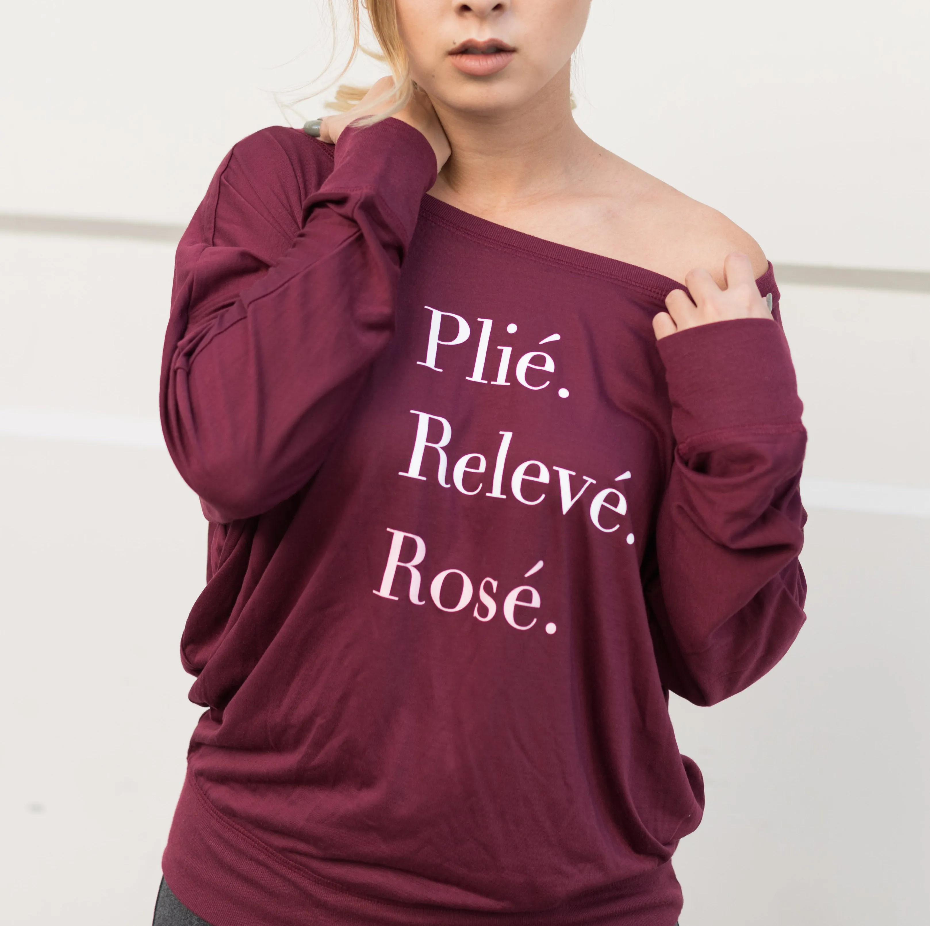 Plié Relevé Rosé Long Sleeve Tee