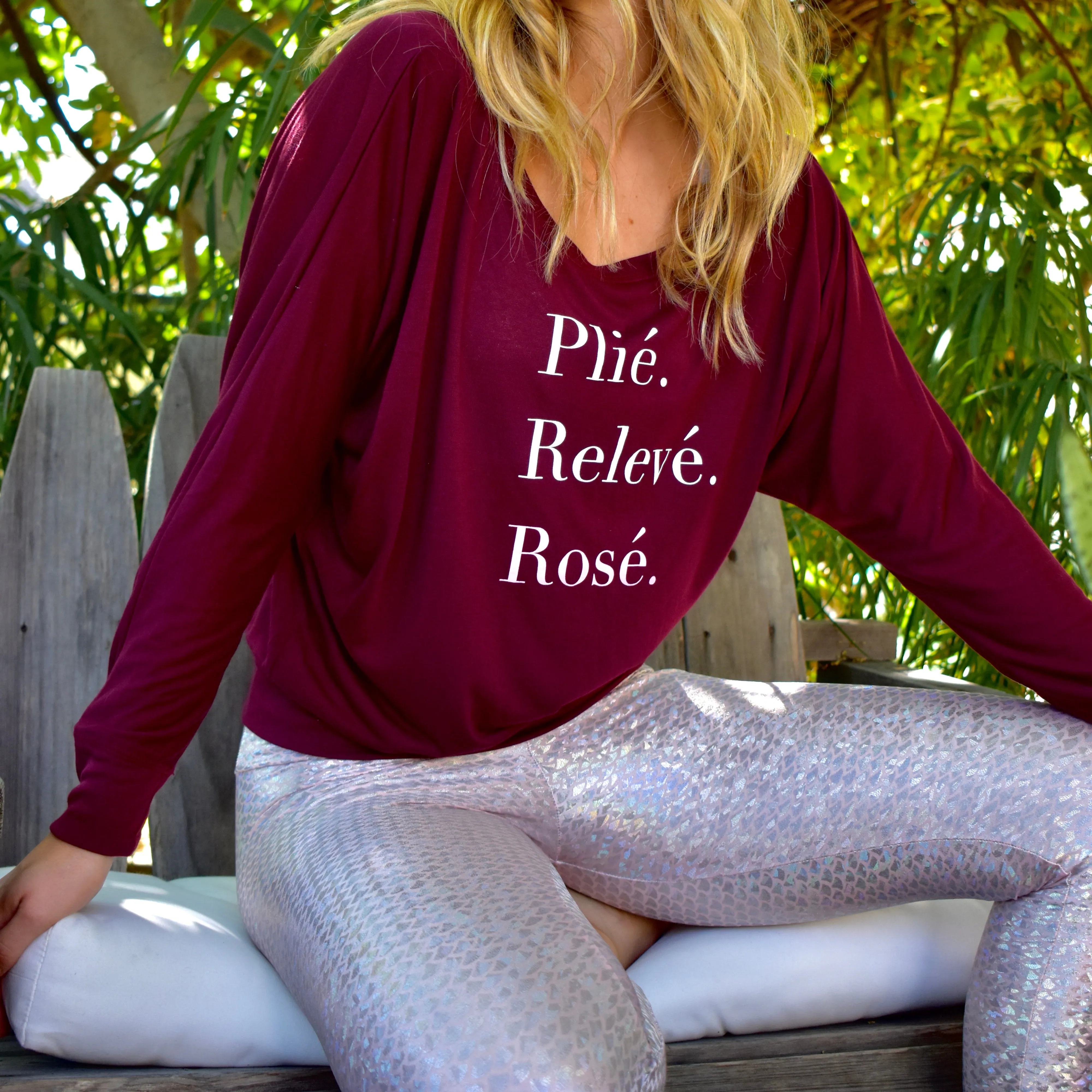 Plié Relevé Rosé Long Sleeve Tee