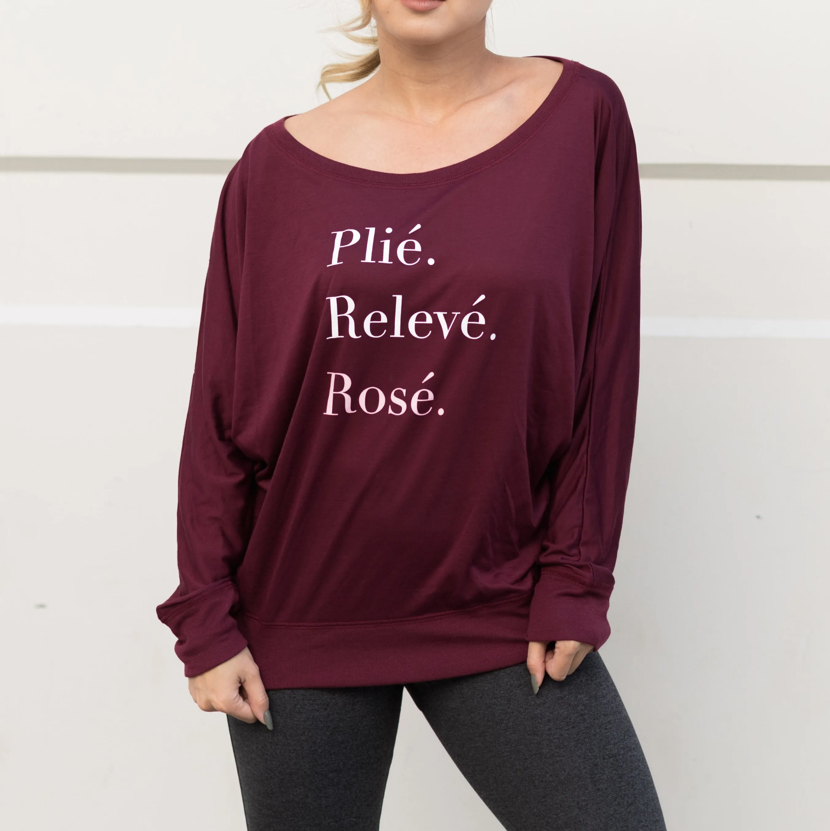 Plié Relevé Rosé Long Sleeve Tee